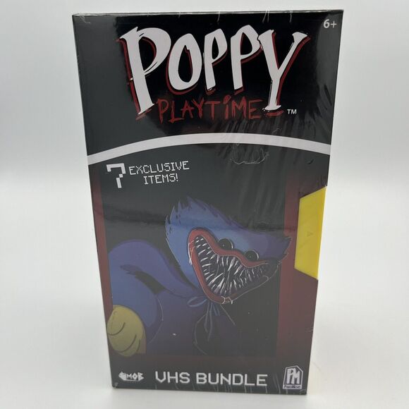 Poppy Playtime VHS Bundle 7 Exclusive Items Phatmojo Mob Games Brand New Sealed - Picture 1 of 8